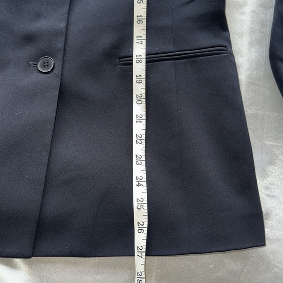 Kasper Petite Black 2pc Career Skirt Suit Skirt & Blazer Jacket Stretch Crepe 8P - Picture 13 of 16